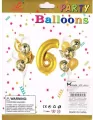 Zestaw balonów, cyfra "6", wys. 30-60cm, 16 szt.  BSC-538-6 - tantis.pl