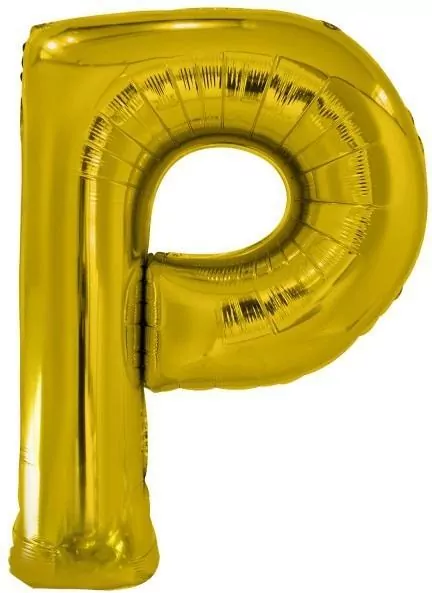 Balon foliowy litera P złota 60,5x86cm - tantis.pl