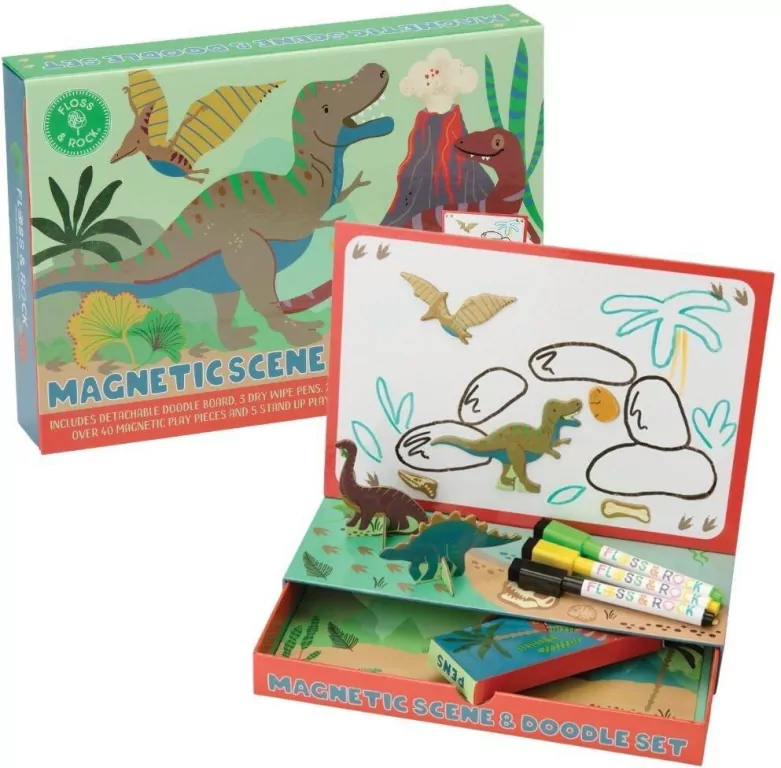 Magnetyczna układanka i tablica - Dinozaury - tantis.pl
