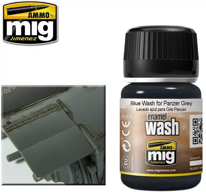 Ammo: Enamel Wash - Blue Wash for Panzer Grey - tantis.pl