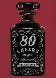 Karnet B6 z kopertą. Urodziny 80