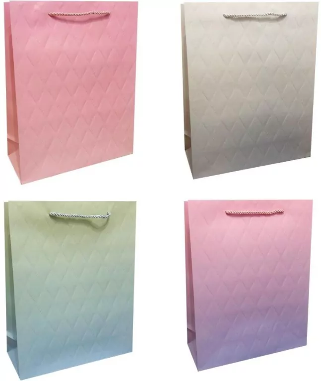 Torebka prezentowa S Gradient z tłoczeniem mix - tantis.pl