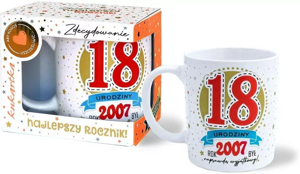 Kubek Premium Urodziny 18 - tantis.pl