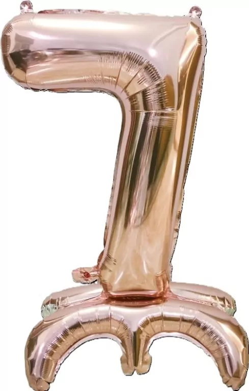 Balon foliowy stojący 7 rose gold 81cm - tantis.pl