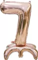 Balon foliowy stojący 7 rose gold 81cm - tantis.pl