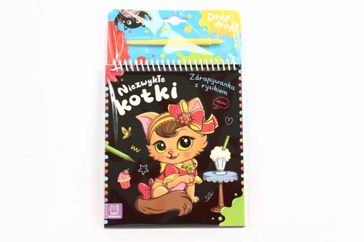 Niezwykłe kotki. Zdrapywanka z rysikiem - tantis.pl