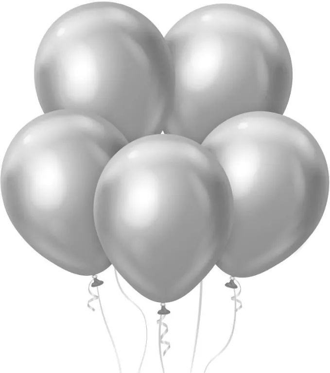 Balony Beauty&Charm platynowe srebrne 30cm - tantis.pl