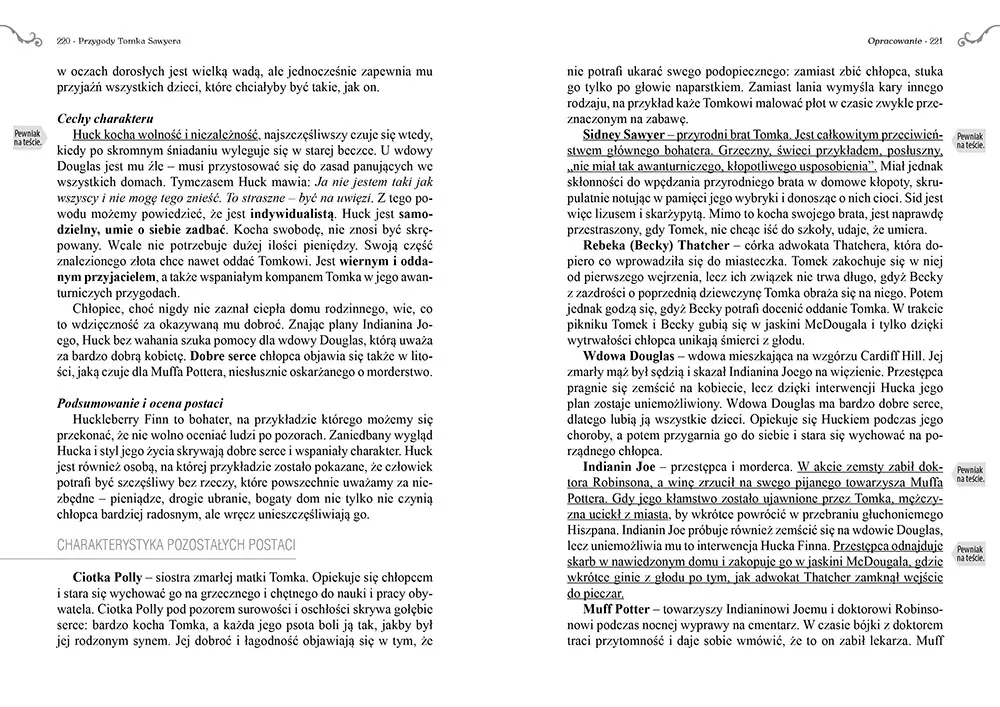 Przygody Tomka Sawyera z opracowaniem - tantis.pl