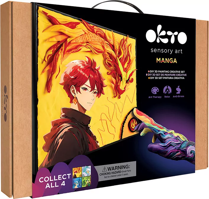 Malowanie 3D Manga 30x40cm Ogień - tantis.pl