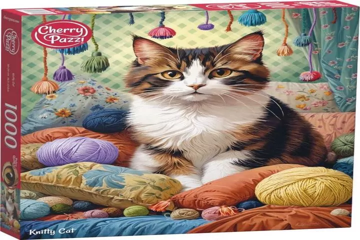 Puzzle 1000 CherryPazzi Knitty Cat 31131 - tantis.pl