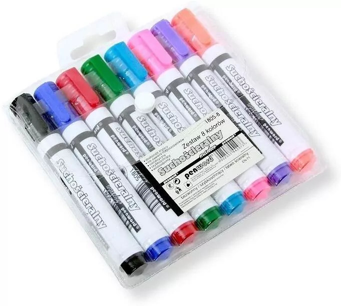 Markery suchościeralne 8 kolorów - tantis.pl