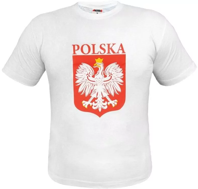 Koszulka z godłem. Biała L. Euro 2024 - tantis.pl