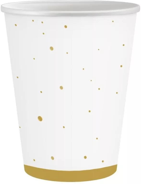 Kubeczki papierowe Celebrate złote 250ml 6szt - tantis.pl