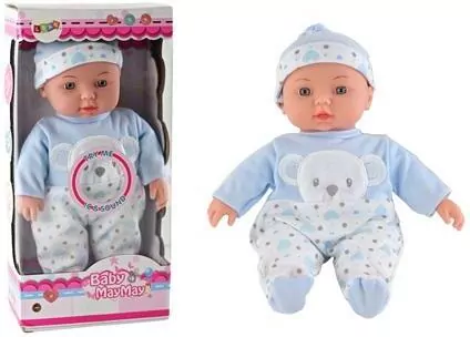 Lalka bobas niebieska piżamka z dźwiękiem - tantis.pl