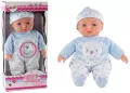 Lalka bobas niebieska piżamka z dźwiękiem - tantis.pl