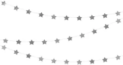 Girlanda Gwiazdki srebrny 3,6m