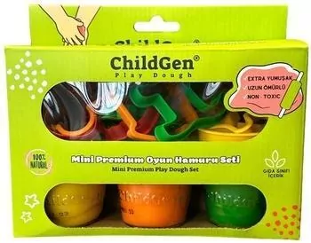 Ciastolina naturalna 3 kolory + 8 kształtów - tantis.pl