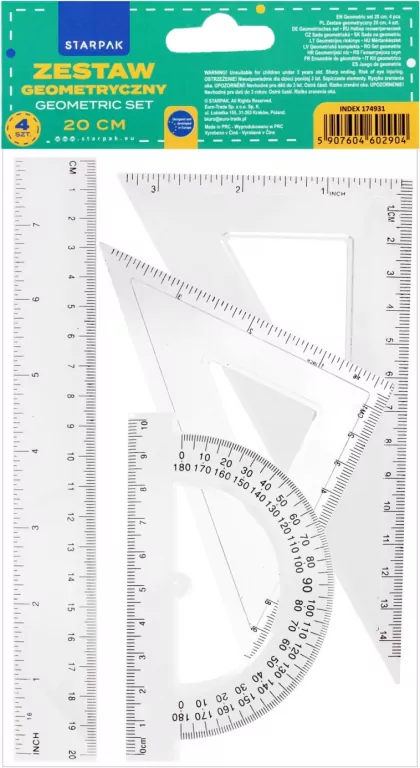 Zestaw geometryczny 4 elementy 20cm - tantis.pl
