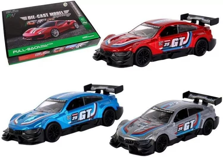 Samochód metalowy 1:32 napęd Super Sport No.4 mix - tantis.pl
