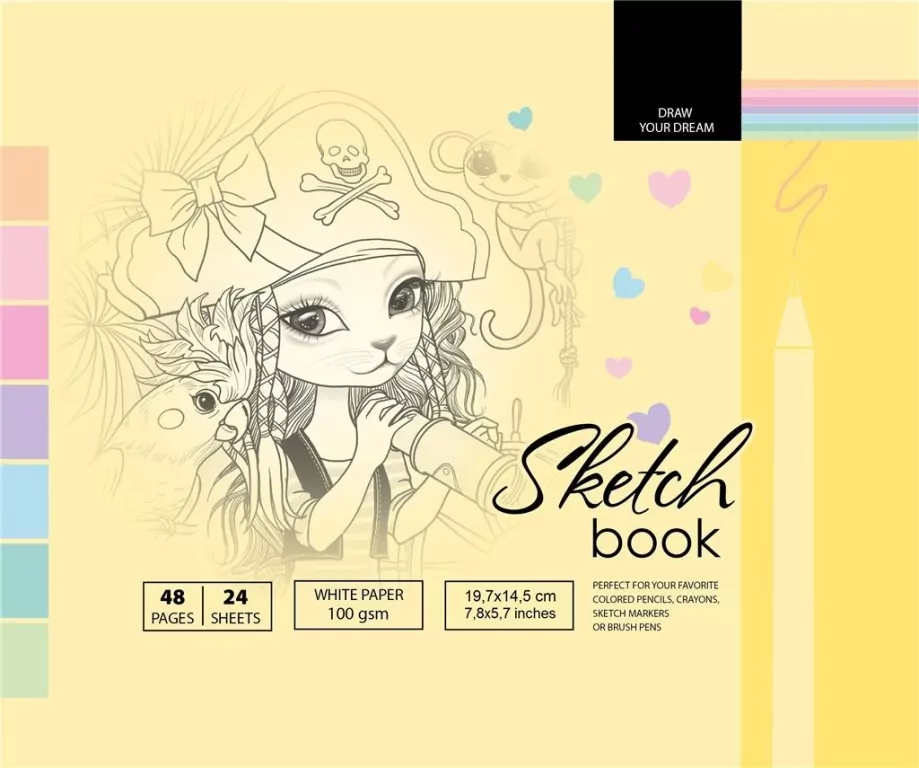 Sketchbook. Szkicownik 48 kartek. 197 x 145 mm - tantis.pl