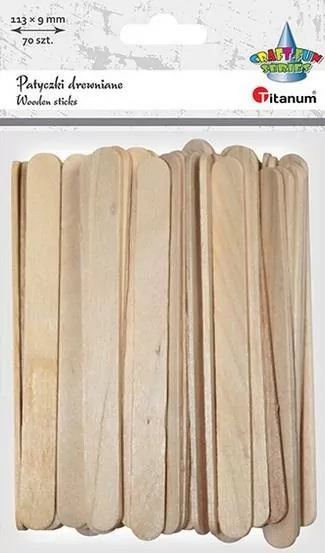 Drewniane patyczki proste 9x113mm - tantis.pl