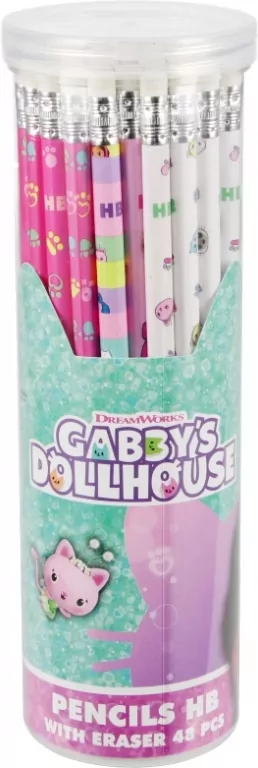 Ołówek z gumką HB Gabby's Dollhouse (48szt) - tantis.pl