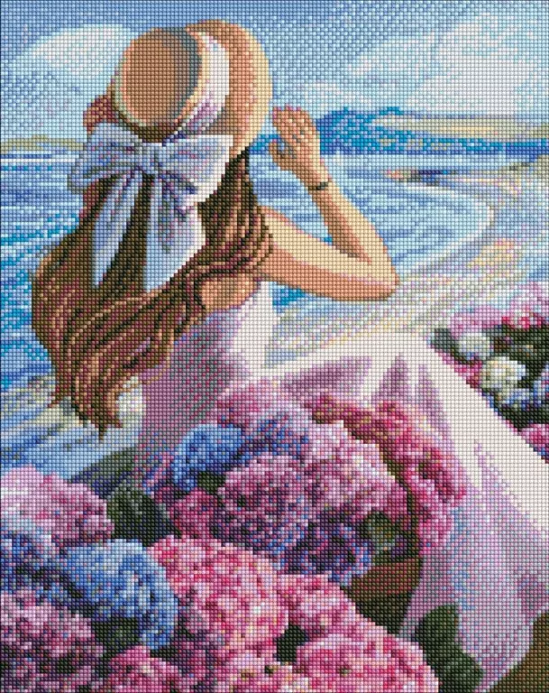 Diamentowa mozaika - Kwitnące wybrzeże 40x50cm - tantis.pl