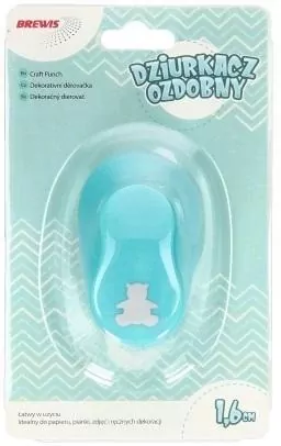 Dziurkacz ozdobny. Miś 1,6cm, mix - tantis.pl