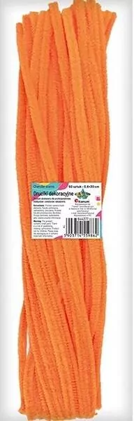 Druciki dekoracyjne 0,6x30cm fluo pomarańcz - tantis.pl