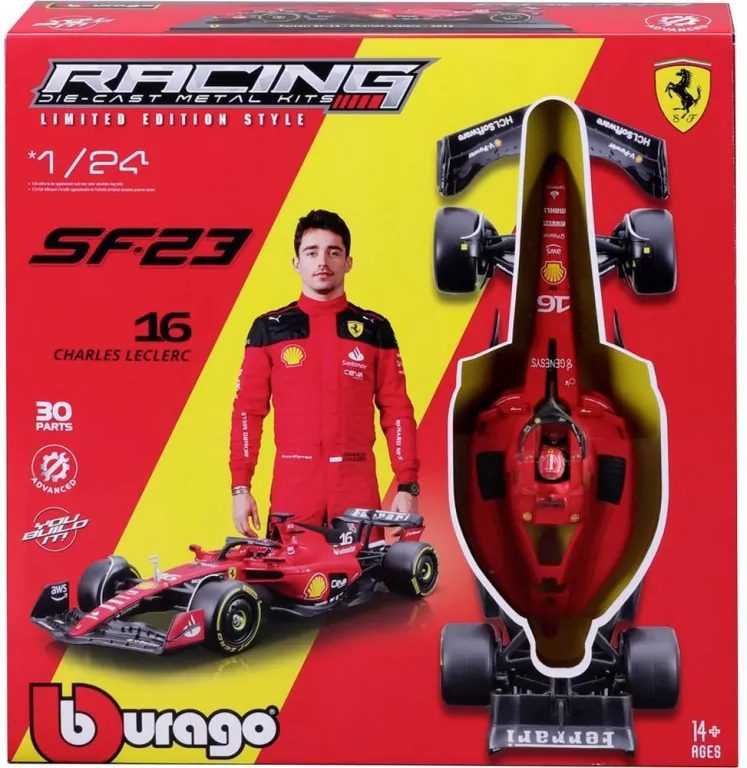 Ferrari Formula Model Kit With Helmet & Stand - tantis.pl