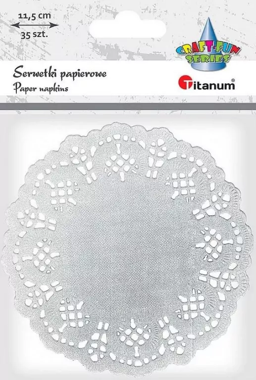 Serwetki papierowe okrągłe 11,5cm srebrne - tantis.pl
