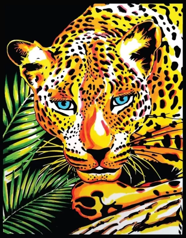 Kolorowanka welwetowa 47x35cm Leopard - tantis.pl