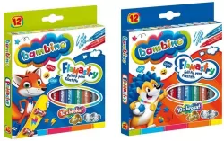 Flamastry brokatowe Bambino. 12 kolorów