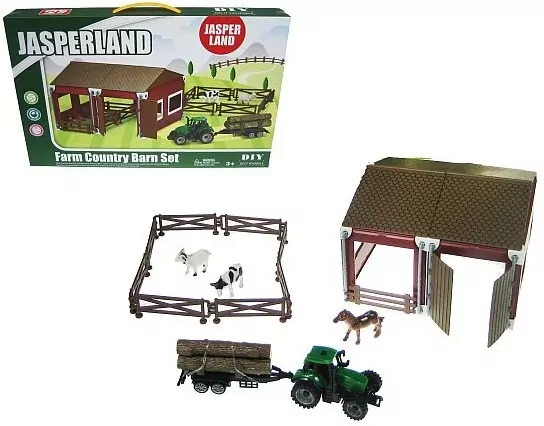 Zagroda 51el. + traktor w pudełku 5279-32 HIPO - tantis.pl