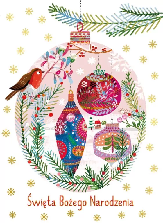 Karnet B6 Boże Narodzenie Bombki - tantis.pl
