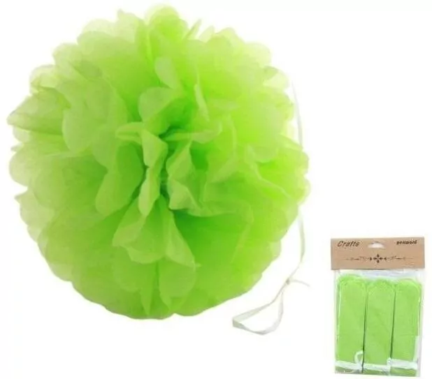 Ozdoba papierowa pompon zielona 25cm - tantis.pl
