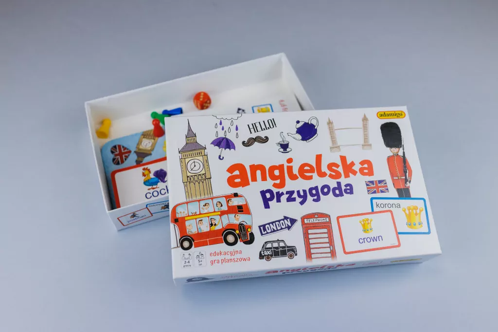 Quiz. Angielska przygoda. Edukacyjna gra planszowa - tantis.pl