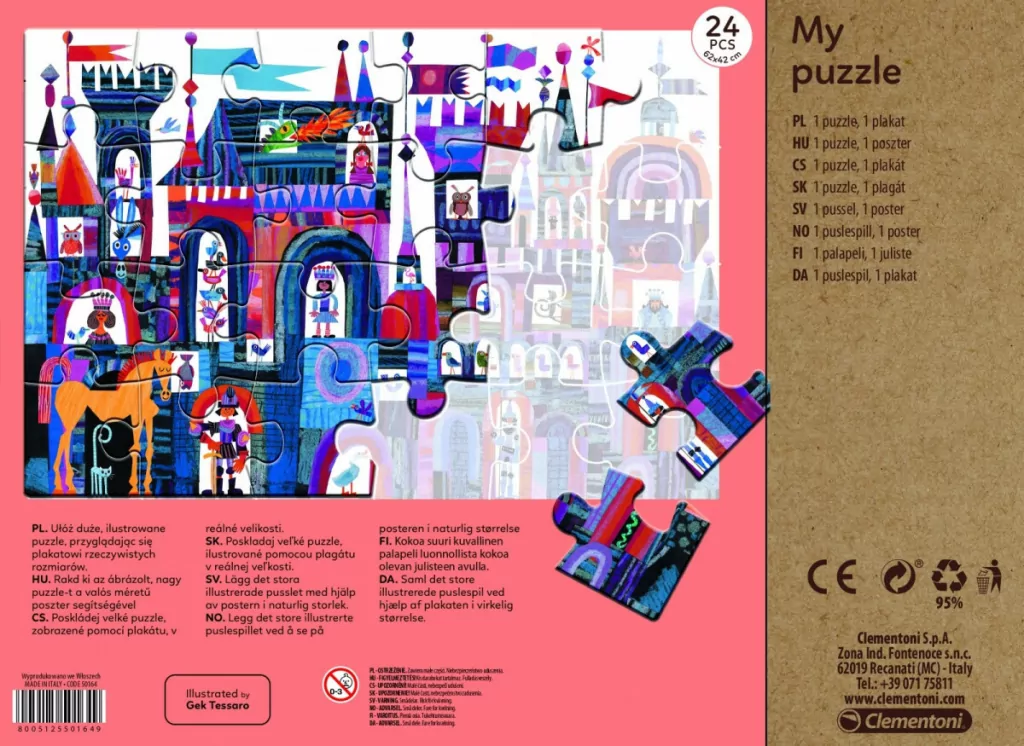 Clementoni. Moje Puzzle. Zamek - tantis.pl