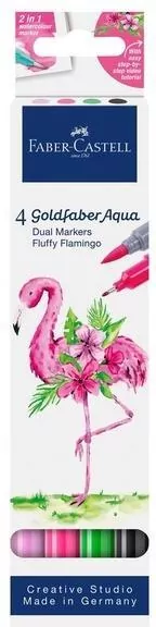 Pisak akwarelowy dwustronny 4kol FABER CASTELL - tantis.pl