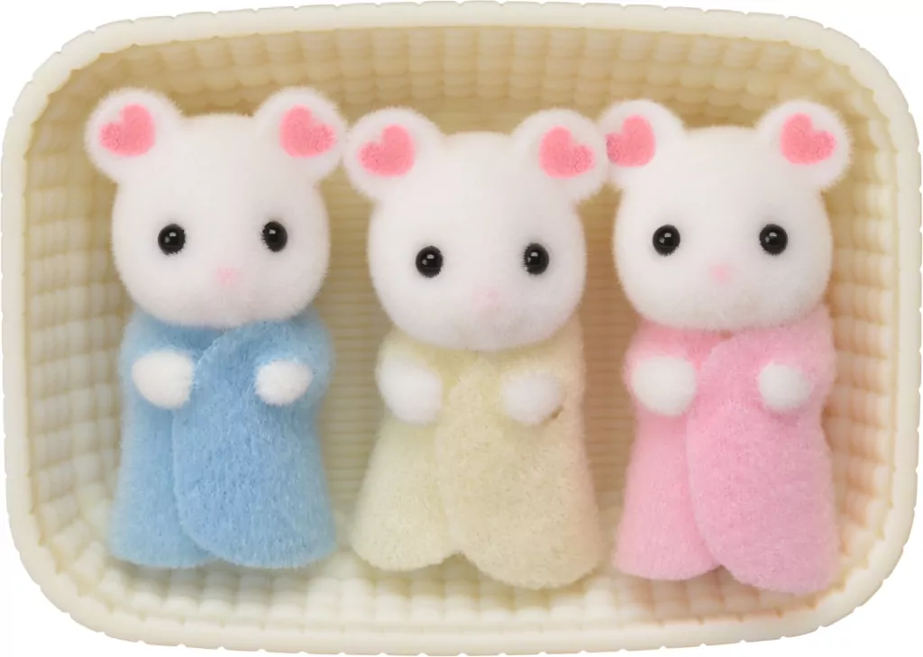 Zestaw Trojaczki Piankowych Myszek. Sylvanian Families - tantis.pl