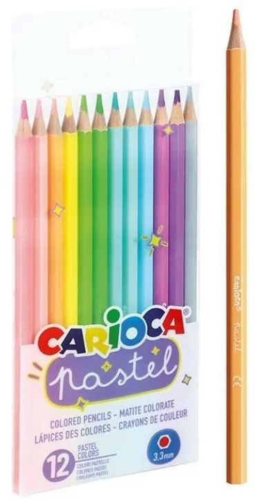Kredki ołówkowe pastelowe. 12 kolorów - tantis.pl