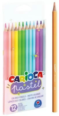 Kredki ołówkowe pastelowe. 12 kolorów