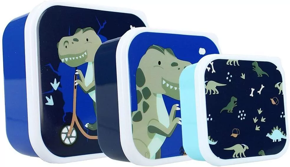 Śniadaniówka 3w1 Dino Navy Pret - tantis.pl