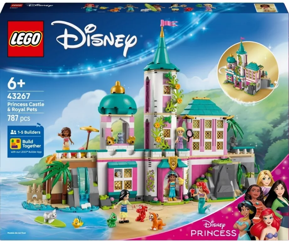 LEGO® Disney. Zamek księżniczek i królewskie zwierzaki 43267 - tantis.pl