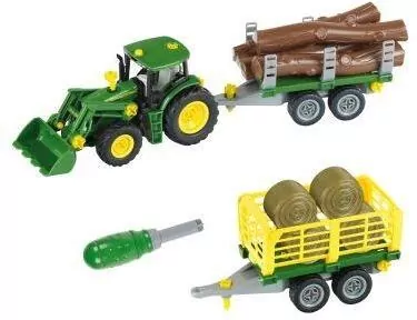 Traktor John Deere do skręcania z 2 przyczepami - tantis.pl