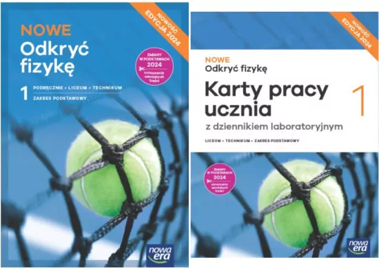 Pakiet: NOWE Odkryć fizykę 1. Podręcznik / Karty pracy ucznia z dziennikiem laboratoryjnym. Liceum i technikum. Zakres podstawowy