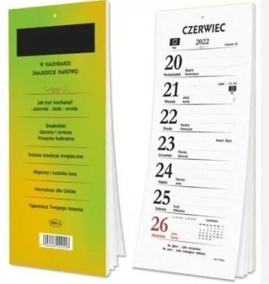 Kalendarz 2022. Tygodniowy z magnesem. Tajemnice zdrowia i urody - tantis.pl