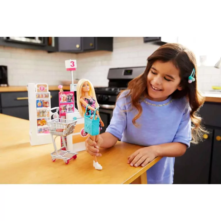 Barbie® Supermarket Zestaw do zabawy + Lalka - tantis.pl