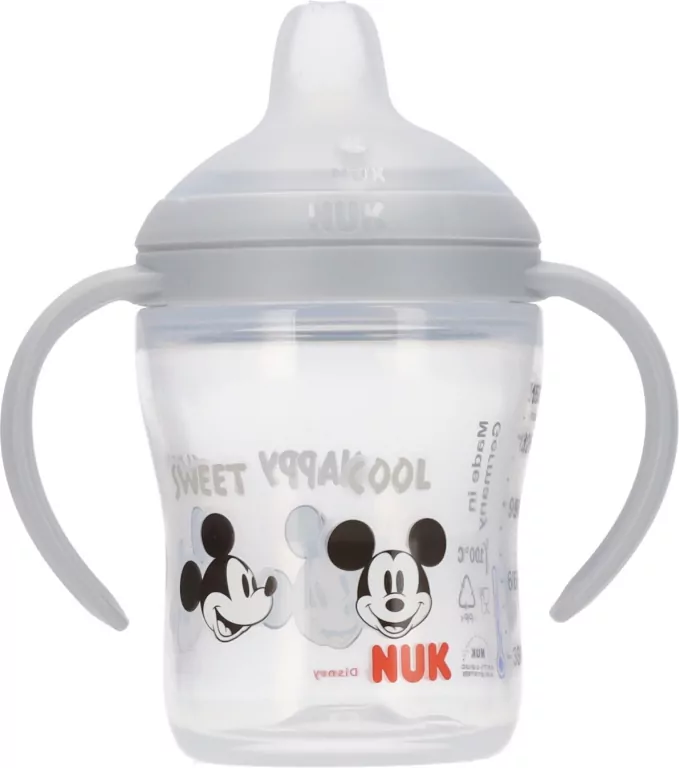 NUK. Butelka z uchwytem. 150 ml. 6 miesięcy. Miki - tantis.pl