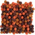 Pompony poliestrowe 1cm mix brązowy 120szt - tantis.pl